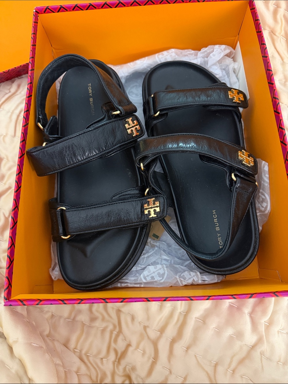 Tory Burch Kira Sport Sandals in Perfect Black - Picture 12 of 14